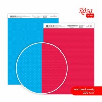Папір дизайнерський двосторонній матовий „Color style“ 1, 21х29,7 см, 200 г/м2, ROSA TALENT