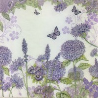 Декупажні серветки "Фіолетові квіти", 33*33 см, 18,5 г/м2, 20 шт, Ambiente