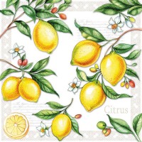 Декупажні серветки "Лимони", 33*33 см, 18,5 г/м2, 20 шт, Ambiente