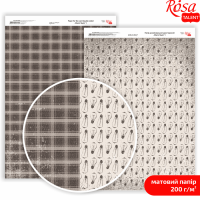 Папір дизайнерський двосторонній матовий „Men's Style“ 1, 21х29,7 см, 200 г/м2, ROSA TALENT