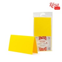 Набір заготовок для листівок 5 шт, 21х10,5 см, №2, жовтий, 220г/м2, ROSA TALENT