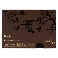 Набір чорних листівок HAIKU в коробці 14,8*21см, 300г/м2, 12л., Smiltainis