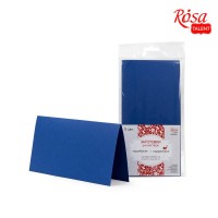Набір заготовок для листівок 5 шт, 21х10,5 см, №4, темно-синій, 220г/м2, ROSA TALENT