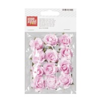 Набор бумажных цветов для декора, самоклеящиеся, Розовые, 2,5 см, 12 шт, KnorrPrandell