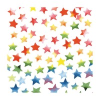 Декупажные салфетки "Акварельные цветные звезды", 33*33 см, 18,5 г/м2, 20 шт, Abiente