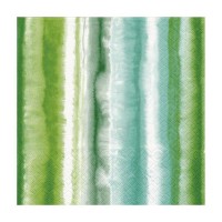 Декупажные салфетки "Акварельные полоски", зеленые, 33*33 см, 17,5 г/м2, 20 шт, ti-flair