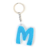 Брелок буква "М", голубая