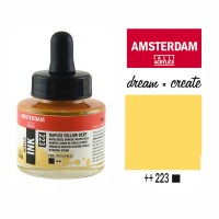 Тушь акриловая AMSTERDAM INK, (223) Неополитанский желтый темный, 30мл, Royal Talens