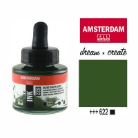 Тушь акриловая AMSTERDAM INK, (622) Оливковый зеленый темный, 30мл, Royal Talens
