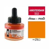 Тушь акриловая AMSTERDAM INK, (276) AZO Оранжевый, 30мл, Royal Talens