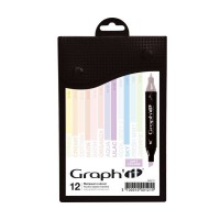 Набор двусторонних маркеров Pastels - Soft, Пастельные цвета, 12шт, Graph'it