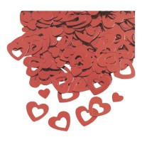 Набір декоративних сердечок з отвором, Червоний, 0,5-1см, 20г, Knorr Prandell