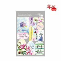 Высечки для скрапбукинга, самоклеящиеся „Floral Poem“ 1, картон, 12,8х20 см, ROSA TALENT