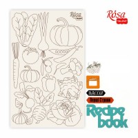 Чіпборд для скрапбукінгу „Recipe book“ 3, білий картон, 12,6х20 см, ROSA TALENT