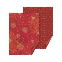 Бумага с рисунком "Кристалл", А4 (21*29,7 см), двусторонняя, Красная, 300 г/м2, Heyda