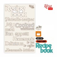 Чіпборд для скрапбукінгу „Recipe book“ 7, білий картон, 12,6х20 см, ROSA TALENT
