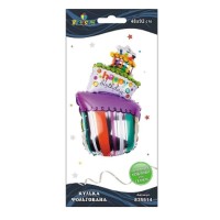 Кулька фольгована "Pelican" /835614/ торт зі свічками Happy Birthday , 92см (1/10)