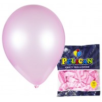Кульки повітряні "Pelican" /811720/1050-720/ 10' (26 см), перламутр рожевий, 50шт/уп (1/100)