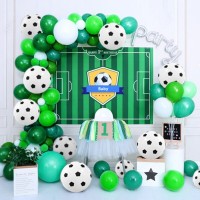 Фотозона із повітряних кульок /T-8627/ "Happy birthday"Футбол" (1/10)