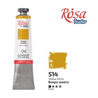 Фарба олійна, Вохра жовта (514), 45мл, ROSA Studio