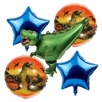 Кулька фольгована "GB" /990427/ набір 5 шт/уп, Динозавр
