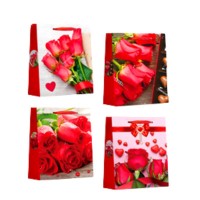 Пакет подарунковий "Unison" /DV-2158 L/ "Троянди" , 4 диз., 210г, 31*40*12см (12)