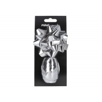 Прикраси-бант та стрічка "Maxi" /SB003-SP-Silver/ срібний, бант d:8,89см, стрічка 10м (1/24/144)