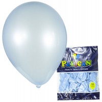 Кульки повітряні "Pelican" /811706/1050-706/ 10' (26 см), перламутр блакитний, 50 шт/уп (1/100)