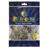 Кульки повітряні "Pelican" /822744/1250-744/ 12' (30 см), перламутр срібло, 50шт/уп (1/100)