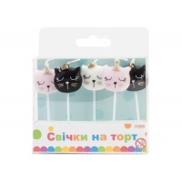 Набір свічок для торту "Maxi" /MX629242/ "Kittens" 5 шт (1/24)