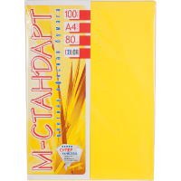 Папір кольоровий "М-Стандарт" A4 інт. (80г) Яскраво жовта /IT210-CY39/ (100арк)