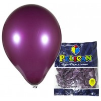 Кульки повітряні "Pelican" /811703/1050-703/ 10' (26 см), перламутр бордовий, 50 шт/уп (1/100)