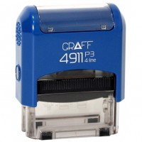 Оснастка пласт. для штампа "GRAFF" 38*14 мм /G4911_P3 (002)/ синя