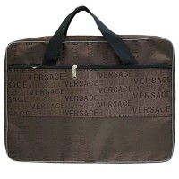Портфель-папка А3 д/Ескізів ЄВРО М'яка Коричнева "Versace", з тканин. ручками на блискавці