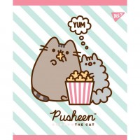 Зошит уч. "YES" 12арк.// /765158/ "Pusheen. Sweet cat" УФ-виб.+глітер+софт-тач (10/250)