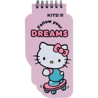 Блокнот А5+/ 50 "Kite" /HK22-465/ пласт. спіраль, Hello Kitty (1/50/100)
