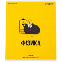 Зошит уч. "Kite" 48арк.# /K23-240-23/ ПРЕДМЕТКА "Cat, фізика", софт тач гібр.лак (8/192)