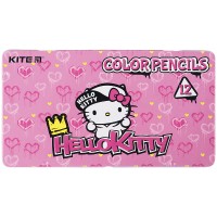 Олівці кольорові "Kite" 12 кол. /HK21-058/ Hello Kitty, металевий пенал (1/12)
