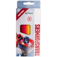 Олівці кольорові "Kite" 12 кол. /TF21-051/ "Transformers" картон (12/240)