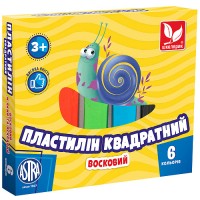 Пластилін восковий "Школярик" 6 кол. квадратний /83811908-UA/ (1/26)
