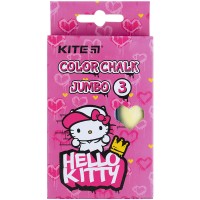 Крейда кольорова 3 шт. JUMBO "Kite" /HK21-077/ Hello Kitty (1/20)