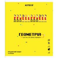 Зошит уч. "Kite" 48арк.# /K21-240-11/ ПРЕДМЕТКА "Pixel, геометрія", гібр. лак + УФ (8/192)