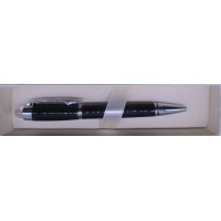 Набор подарочный 1 ручка. "Sonata" / В-79 / шариковая Черная мат, серая полоска, чернила синие