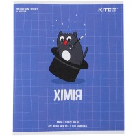 Зошит уч. "Kite" 48арк.# /K23-240-22/ ПРЕДМЕТКА "Cat, хімія", софт тач гібр.лак (8/192)