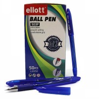 Ручка кулькова "Ellott" /503P/ синя, 1мм, проз. корп., гріп (50)