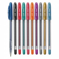 Набір гелевих ручок "LINC" 10 кол. /420445/ "Shine" глітер 1,0мм, мікс кольорів (1/10/120)