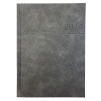 Щоденник "BuroMAX" /BM.2150-09/ ДАТ 2024 ORION, A5, сірий, шкірзам (1/20)