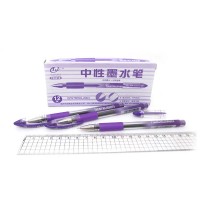 Ручка гелева Tianjiao TZ-501 (с грипом) фіолетова (12/144)