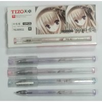 Ручка гелева "Tizo" TG-30911 "Аниме" 0,38мм синя (12/144)