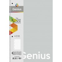 Зошит "Genius" спіраль /А4-080-6801L/ == пластик 0,5 мм, 70 г/м2, заокруглені кути (4/40)
